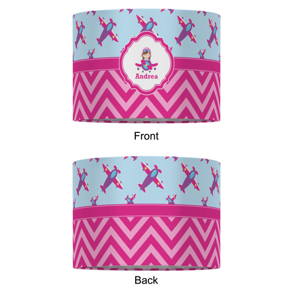 Airplane Theme - for Girls 16" Drum Lampshade - APPROVAL (Fabric)