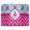 Airplane Theme - for Girls 16" Drum Lampshade - FRONT (Fabric)