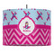 Airplane Theme - for Girls Drum Pendant Lamp (Personalized)