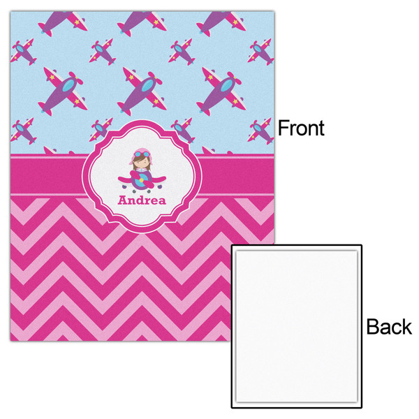 Airplane Theme - for Girls 16x20 - Matte Poster - Front & Back