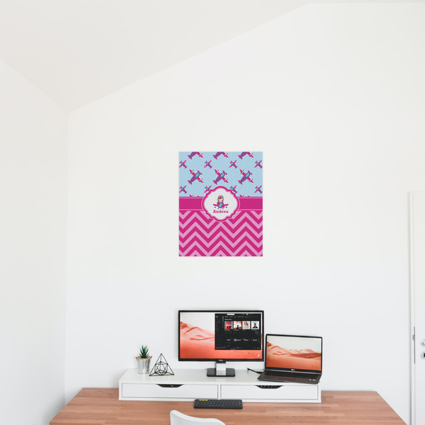 Airplane Theme - for Girls 16x20 - Matte Poster - On the Wall