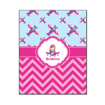 Airplane Theme - for Girls Wood Print - 16x20 (Personalized)