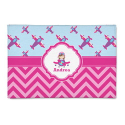 Airplane Theme - for Girls 2' x 3' Indoor Area Rug (Personalized)