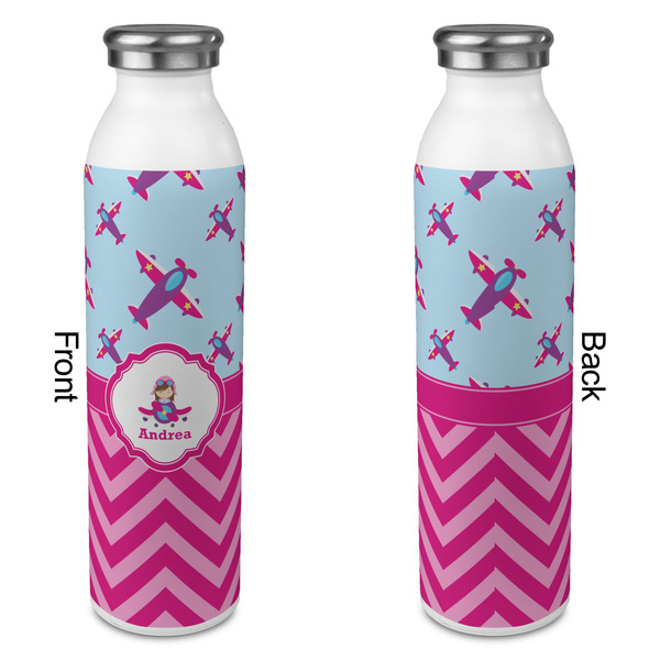 Airplane Theme - for Girls 20oz Water Bottles - Full Print - Approval