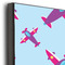 Airplane Theme - for Girls 20x24 Wood Print - Closeup