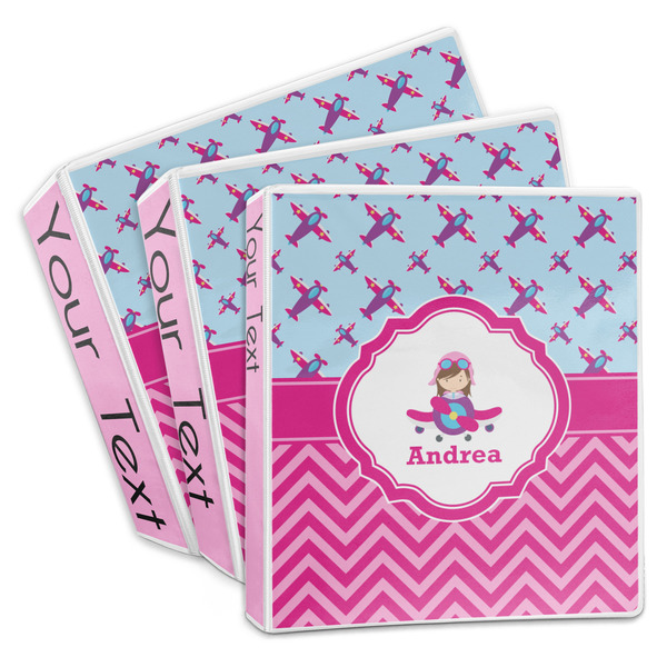 Airplane Theme - for Girls 3-Ring Binder Group