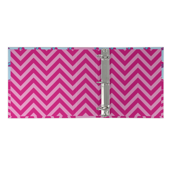 Airplane Theme - for Girls 3 Ring Binders - Full Wrap - 2" - OPEN INSIDE