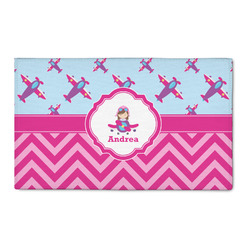Airplane Theme - for Girls 3' x 5' Patio Rug (Personalized)