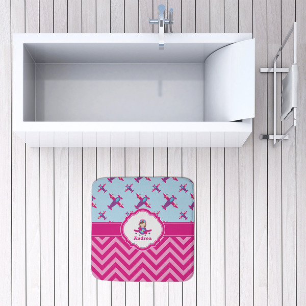 Airplane Theme - for Girls 48x48 Foam Memory Mat - LIFESTYLE