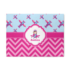 Airplane Theme - for Girls 5' x 7' Indoor Area Rug (Personalized)