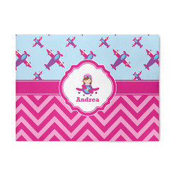 Airplane Theme - for Girls 5' x 7' Patio Rug (Personalized)