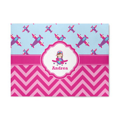 Airplane Theme - for Girls 5' x 7' Patio Rug (Personalized)