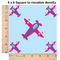 Airplane Theme - for Girls 6x6 Swatch of Fabric