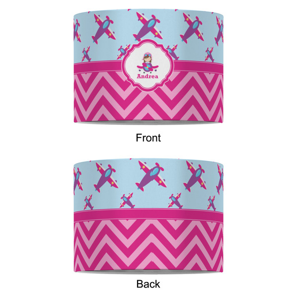 Airplane Theme - for Girls 8" Drum Lampshade - APPROVAL (Fabric)