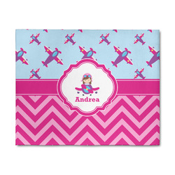 Airplane Theme - for Girls 8' x 10' Indoor Area Rug (Personalized)