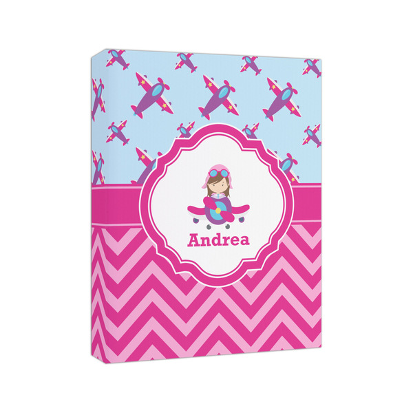 Airplane Theme - for Girls 8x10 - Canvas Print - Angled View