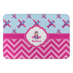 Airplane Theme - for Girls Anti-Fatigue Kitchen Mat (Personalized)