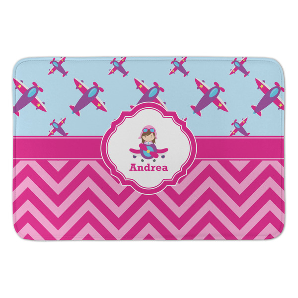 Custom Airplane Theme - for Girls Anti-Fatigue Kitchen Mat (Personalized)