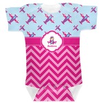 Airplane Theme - for Girls Baby Bodysuit (Personalized)