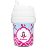 Airplane Theme - for Girls Baby Sippy Cup (Personalized)