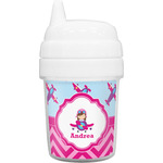 Airplane Theme - for Girls Baby Sippy Cup (Personalized)