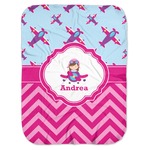 Airplane Theme - for Girls Baby Swaddling Blanket (Personalized)