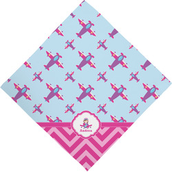 Airplane Theme - for Girls Dog Bandana Scarf w/ Name or Text