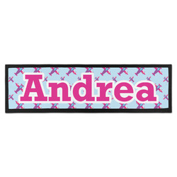 Airplane Theme - for Girls Bar Mat - Large (Personalized)
