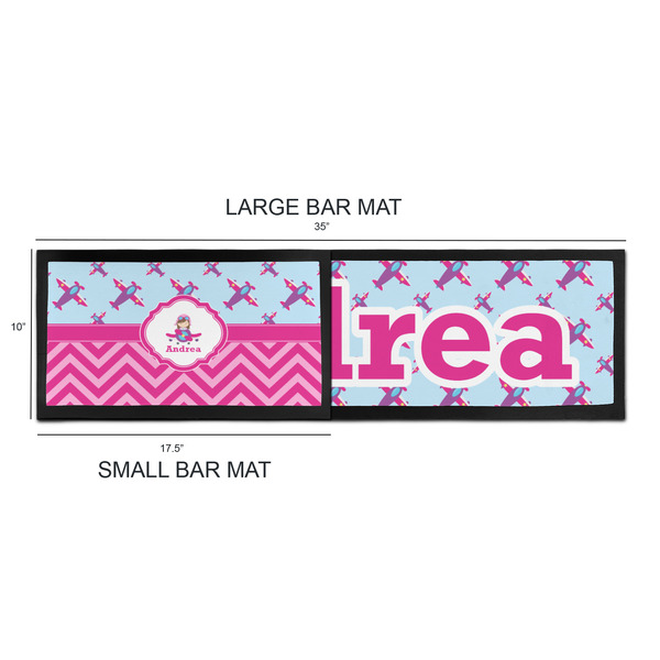 Airplane Theme - for Girls Bar Mats - Sizing Chart