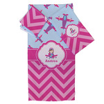 Airplane Theme - for Girls Bath Towel Set - 3 Pcs (Personalized)