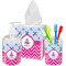 Airplane Theme - for Girls Acrylic Bathroom Accessories Set w/ Name or Text