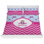 Airplane Theme - for Girls Comforter Set - King (Personalized)