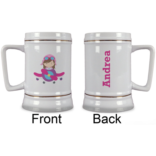 Airplane Theme - for Girls Beer Stein - Approval