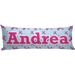Airplane Theme - for Girls Body Pillow Case (Personalized)