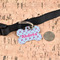 Airplane Theme - for Girls Bone Shaped Dog ID Tag - Large - In Context