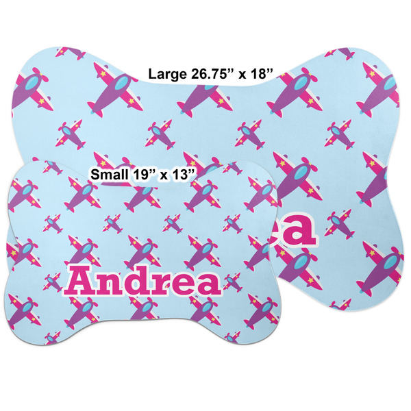 Airplane Theme - for Girls Bone Shaped Mat Comparison