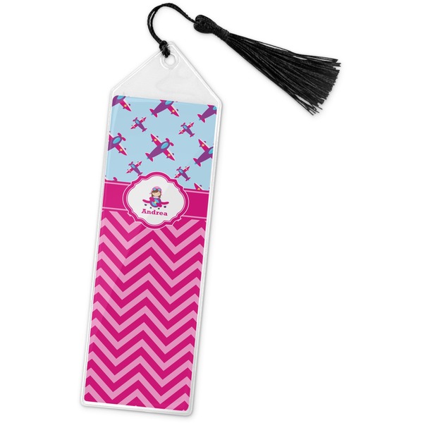 Custom Airplane Theme - for Girls Book Mark w/Tassel (Personalized)