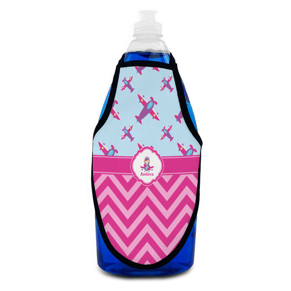 Airplane Theme - for Girls Bottle Apron - Soap - FRONT
