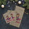 Airplane Theme - for Girls Burlap Gift Bags - LIFESTYLE (Flat lay)
