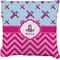 Airplane Theme - for Girls Faux-Linen Throw Pillow 20" (Personalized)