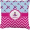 Airplane Theme - for Girls Faux-Linen Throw Pillow (Personalized)