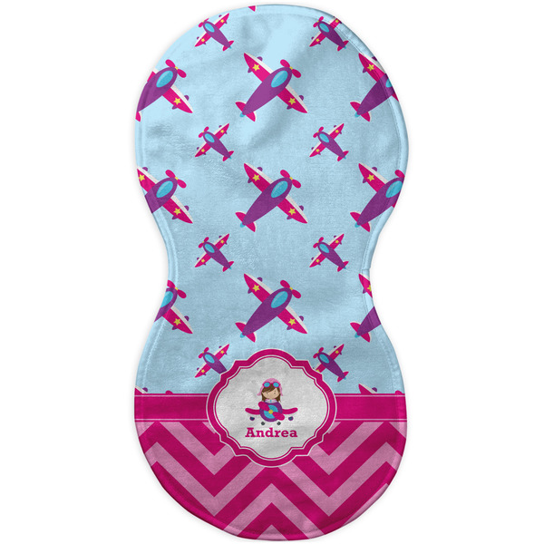 Airplane Theme - for Girls Burp Peanut Shaped Flat