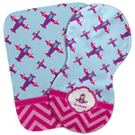 Airplane Theme - for Girls Burp Cloth (Personalized)