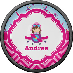 Airplane Theme - for Girls Cabinet Knob (Black) (Personalized)