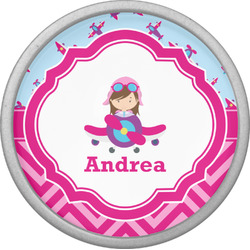 Airplane Theme - for Girls Cabinet Knob (Silver) (Personalized)