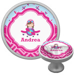 Airplane Theme - for Girls Cabinet Knob (Silver) (Personalized)