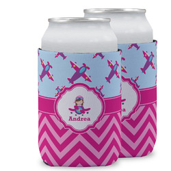 Airplane Theme - for Girls Can Cooler (12 oz) w/ Name or Text