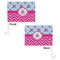 Airplane Theme - for Girls Car Flag - 11" x 8" - Front & Back View