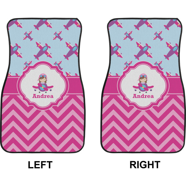 Airplane Theme - for Girls Car Mat Front - Approval