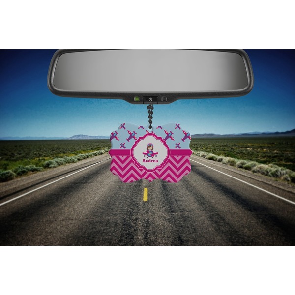 Airplane Theme - for Girls Car Ornament (Road)